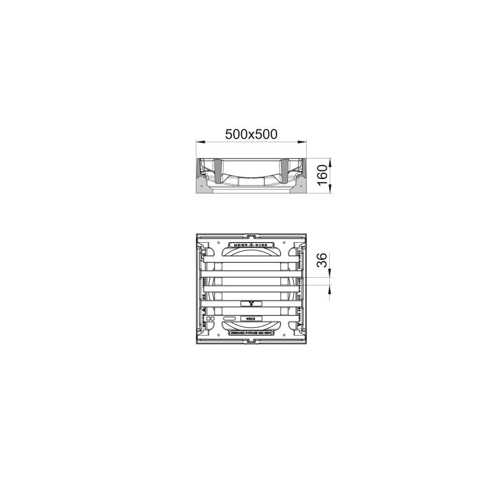 MG 204351 Aufsatz Begu Kl.D400 500/500 Pult m.Einlage DIN 19583-A1D 