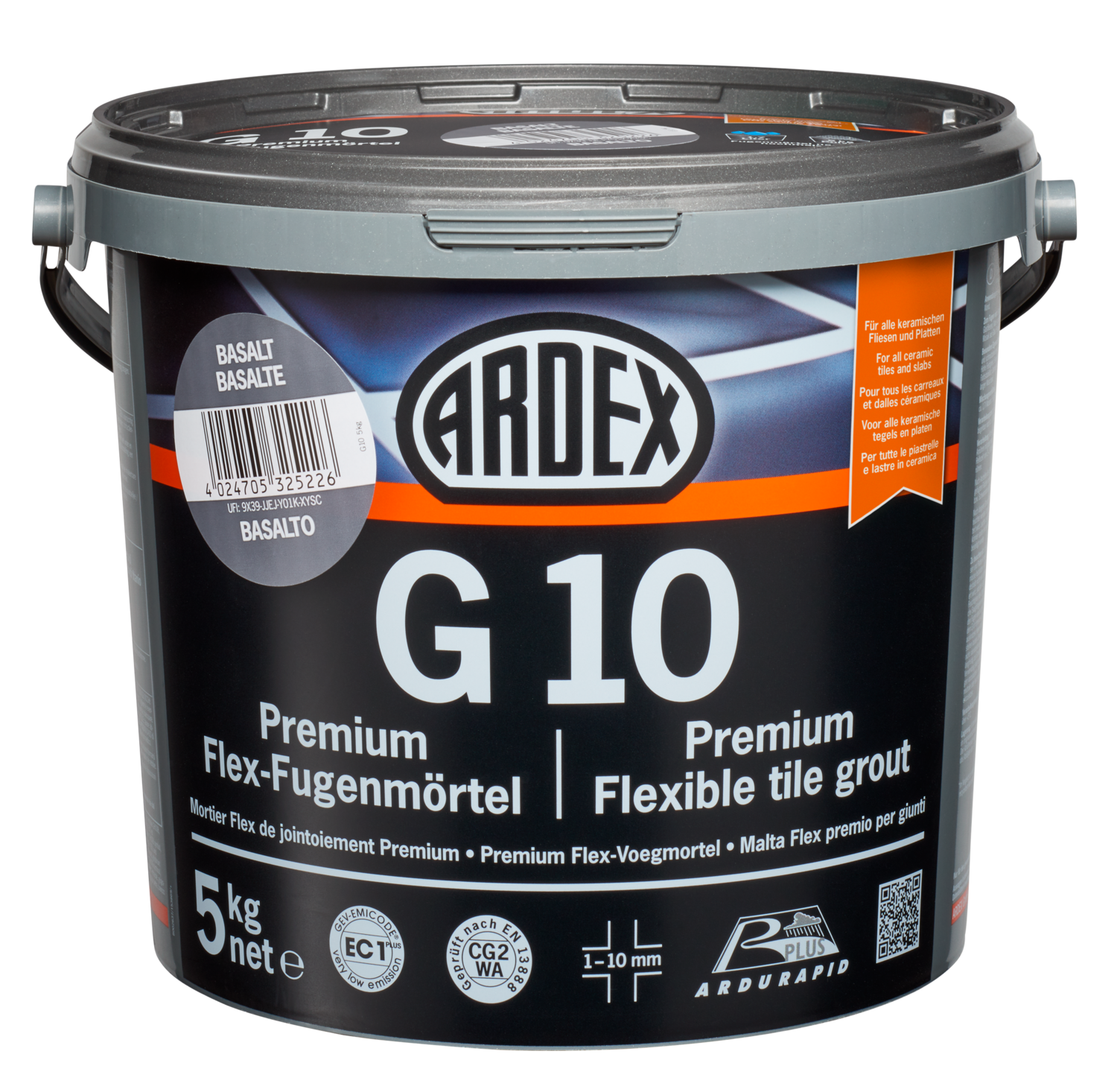 Ardex G10 PREMIUM 5 Kg Eimer Flex-Fugenmörtel graubraun 