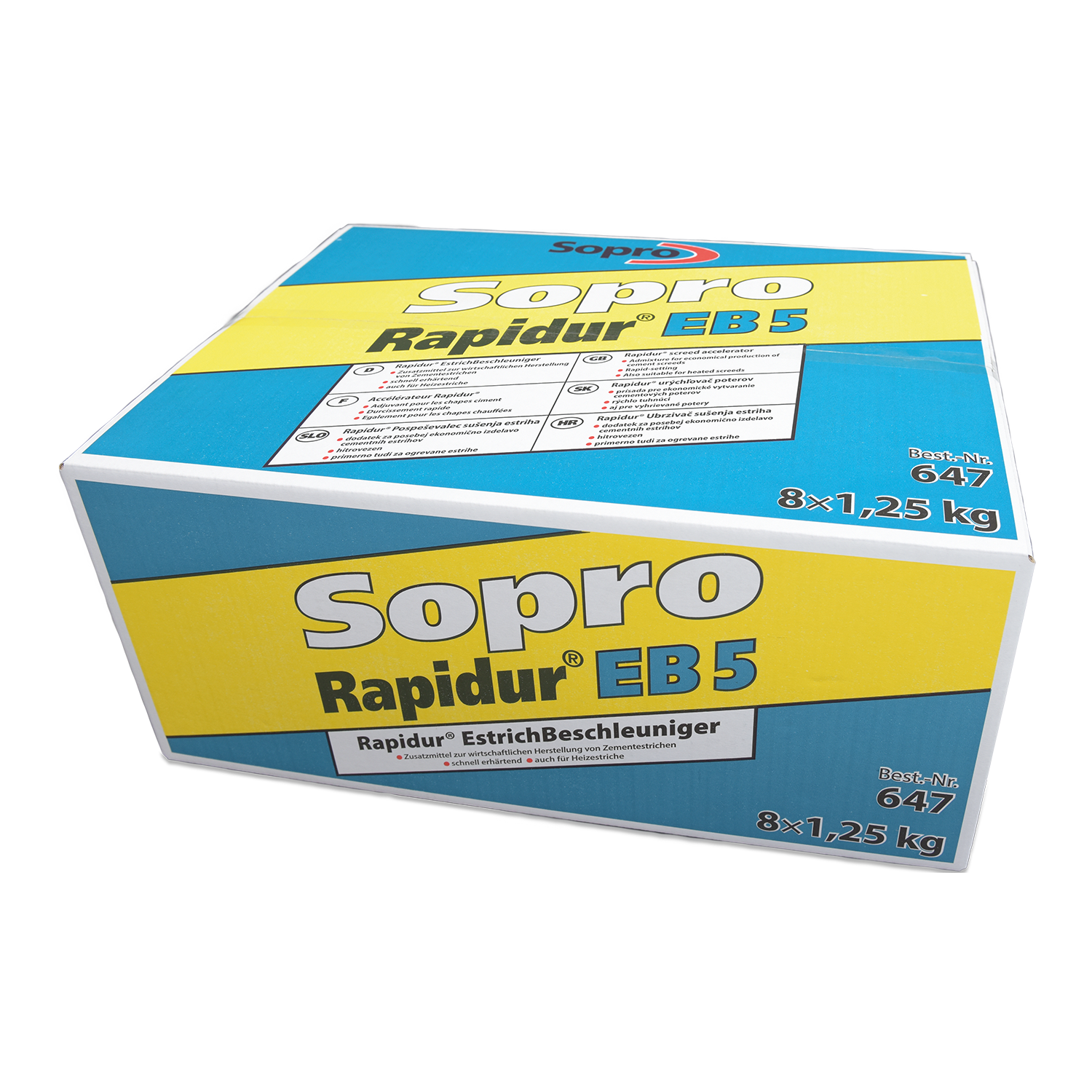 Sopro Rapidur EstrichBeschleuniger EB 5 EB 647 Karton 10 Kg (8 x1,25 Kg Beutel) 